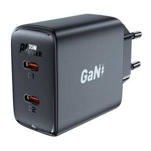 Wholesale Acefast A49 network charger 2xUSB-C, PD, 35W (black) - ACE52 - {ean13} - Hurt
