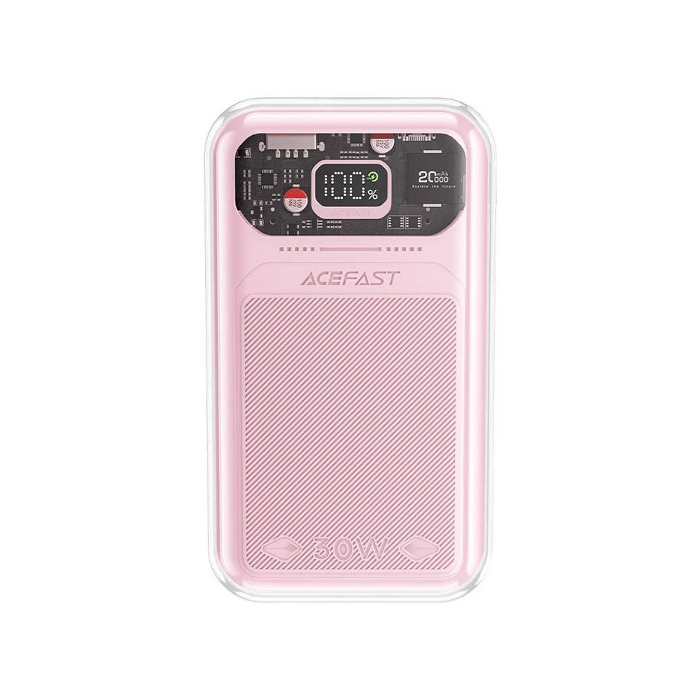 Wholesale Acefast M2 Sparkling Series powerbank 20000mAh, 30W (pink) + cable USB-C - ACE55 - {ean13} - Hurt
