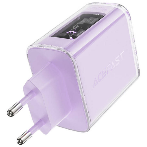 AceFast Distributor - 6974316282075 - ACE57 - Acefast A45 network charger USB-A, 2xUSB-C, PD, 65W (purple) - B2B homescreen