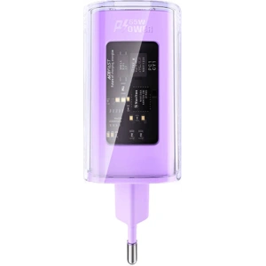 Wholesale Acefast A45 network charger USB-A, 2xUSB-C, PD, 65W (purple) - ACE57 - {ean13} - Hurt