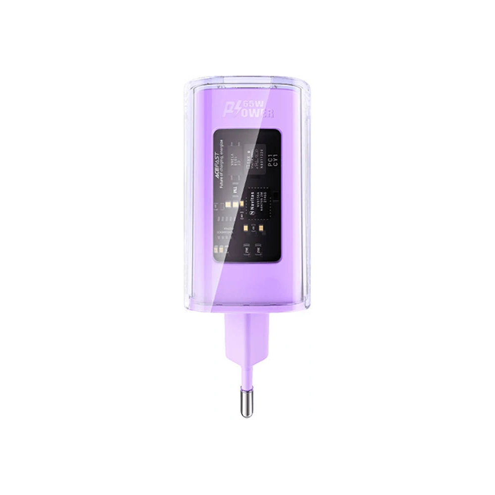 Hurtownia GSM - Acefast A45 hálózati töltő USB-A, 2xUSB-C, PD, 65W (lila) - ACE57 - {ean13} - Hurt