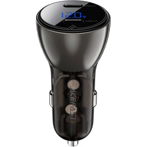 Wholesale Acefast B10 car charger 2xUSB-C, 60W with display (black) - ACE64 - {ean13} - Hurt