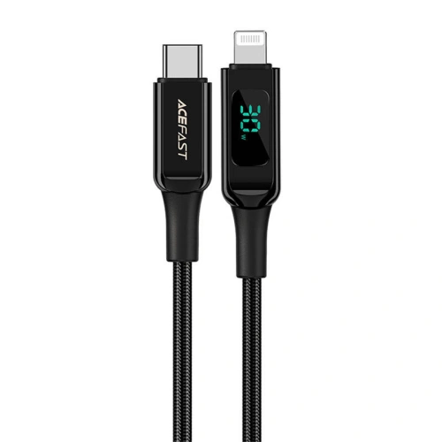 Kabel Acefast C6-01 USB-C / Lightning, MFi, 30W, 1.2m (czarny)