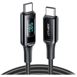 Wholesale Acefast C6-03 cable USB-C / USB-C, 100W, 2m with display (black) - ACE66 - {ean13} - Hurt