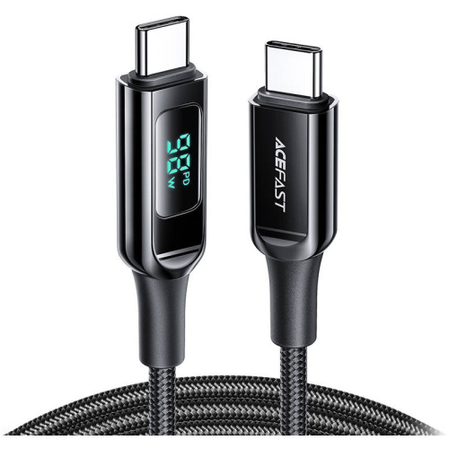 AceFast Distributor - 6974316281054 - ACE66 - Acefast C6-03 cable USB-C / USB-C, 100W, 2m with display (black) - B2B homescreen