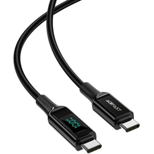 Wholesale Acefast C6-03 cable USB-C / USB-C, 100W, 2m with display (black) - ACE66 - {ean13} - Hurt