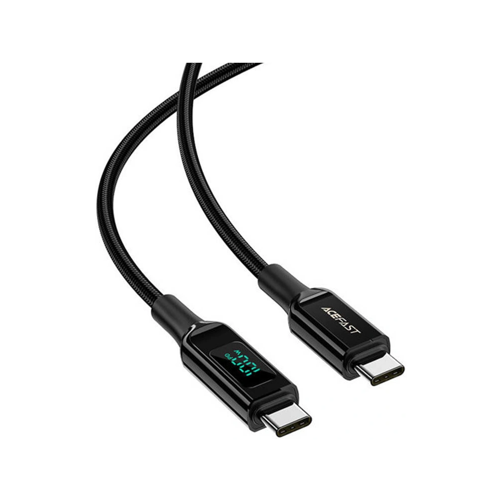 Wholesale Acefast C6-03 cable USB-C / USB-C, 100W, 2m with display (black) - ACE66 - {ean13} - Hurt