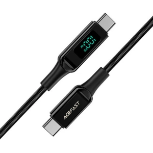 Wholesale Acefast C6-03 cable USB-C / USB-C, 100W, 2m with display (black) - ACE66 - {ean13} - Hurt