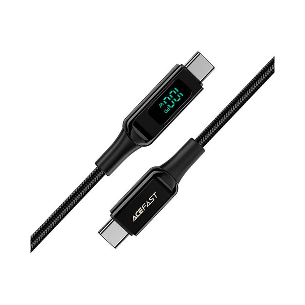 Wholesale Acefast C6-03 cable USB-C / USB-C, 100W, 2m with display (black) - ACE66 - {ean13} - Hurt