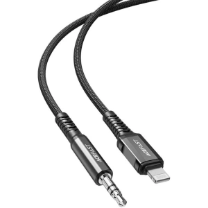 Wholesale Acefast C1-06 cable Lightning / mini jack 3,5mm, 1.2m (black) - ACE74 - {ean13} - Hurt