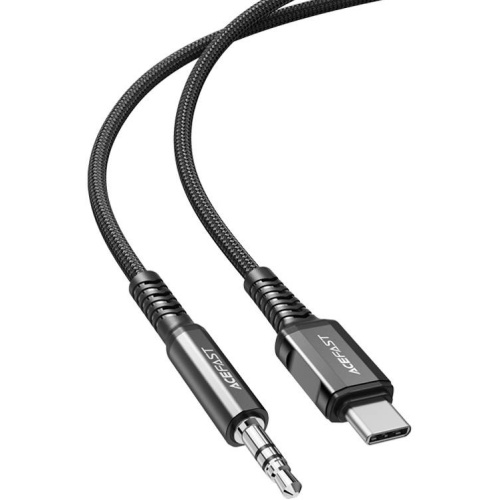 AceFast Distributor - 6974316280620 - ACE75 - Acefast C1-08 cable USB-C / mini jack 3,5mm 1.2m (black) - B2B homescreen