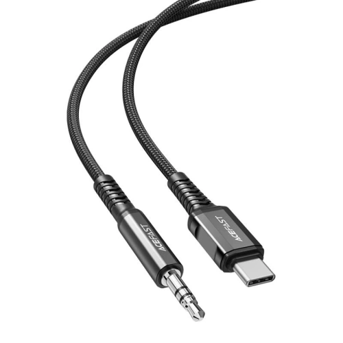 Kabel Acefast C1-08 USB-C / mini jack 3,5mm 1.2m (czarny)