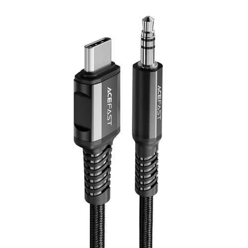 Kabel Acefast C1-08 USB-C / mini jack 3,5mm 1.2m (czarny)