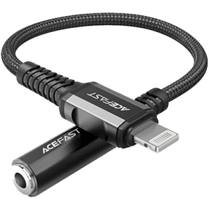 Wholesale Adapter Acefast C1-05 Lightning / mini jack 3,5mm 18cm (black) - ACE76 - {ean13} - Hurt