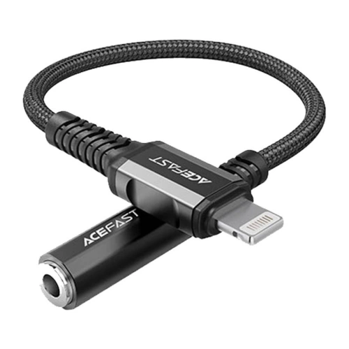 Adapter Acefast C1-05 Lightning / mini jack 3,5mm 18cm (czarny)