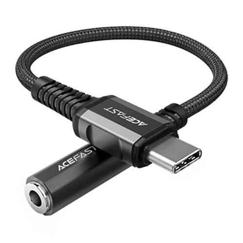 Adapter Acefast C1-07 USB-C / mini jack 3,5mm 18cm (czarny)