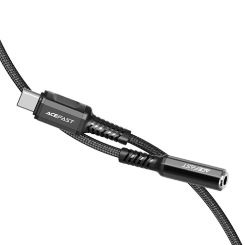 Adapter Acefast C1-07 USB-C / mini jack 3,5mm 18cm (czarny)