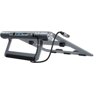 Hurtownia GSM - Suport multifuncțional pentru laptop Acefast E5 Plus USB-C / 2xUSB-A, USB-C PD 100W, SD/TF, HDMI, RJ45 (negru) - ACE84 - {ean13} - Hurt