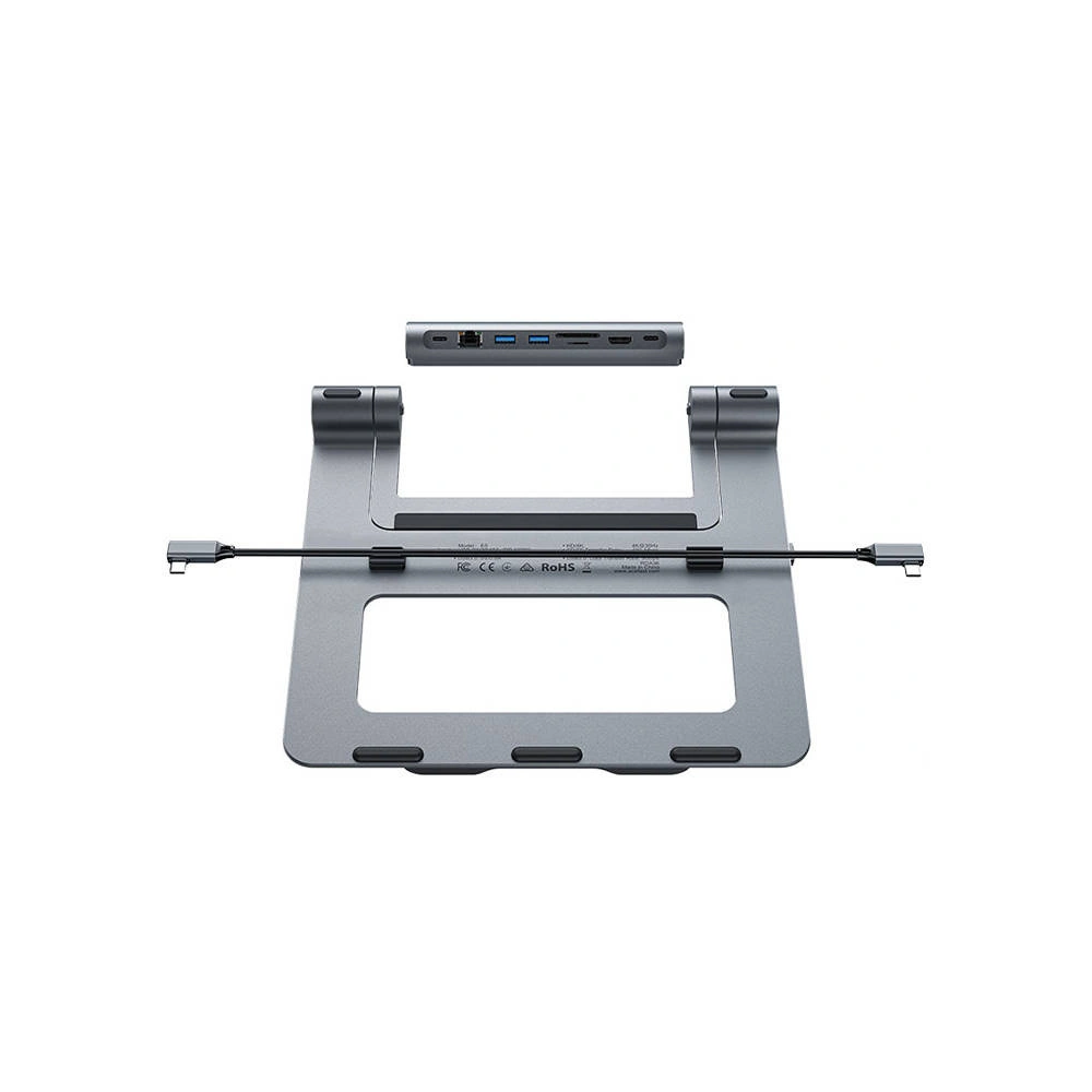 Hurtownia GSM - Multifunkční stojan pod laptop Acefast E5 Plus USB-C / 2xUSB-A, USB-C PD 100W, SD/TF, HDMI, RJ45 (černý) - ACE84 - {ean13} - Hurt