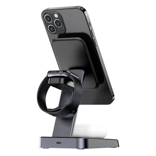 Ładowarka bezprzewodowa Acefast E3 3w1, MagSafe, 7,5W (czarna)