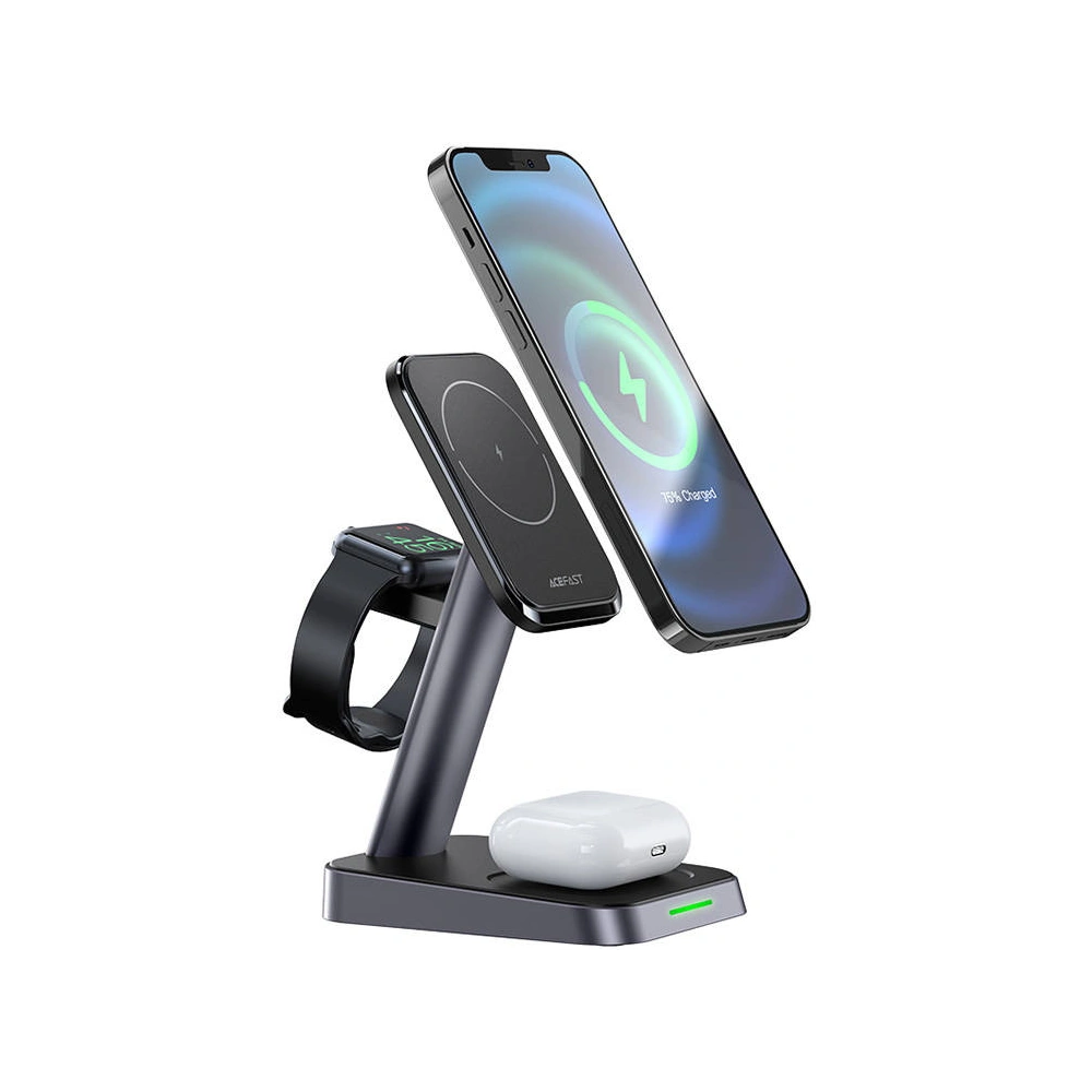 Hurtownia GSM - Încărcător wireless Acefast E3 3w1, MagSafe, 7,5W (negru) - ACE81 - {ean13} - Hurt