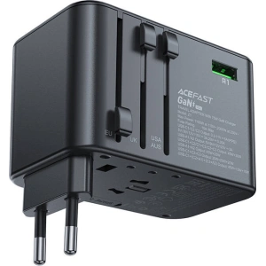 Wholesale Acefast Z1 travel network charger US/EU/UK/AU, 2xUSB-A, 3xUSB-C, GaN, 67W, (black) - ACE82 - {ean13} - Hurt