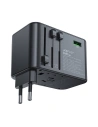 Acefast Z1 travel network charger US/EU/UK/AU, 2xUSB-A, 3xUSB-C, GaN, 67W,  (black)