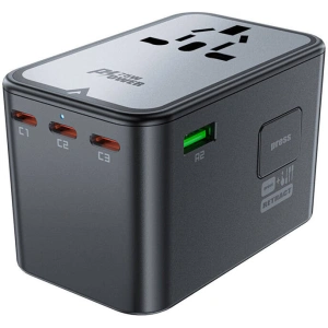 Wholesale Acefast Z1 travel network charger US/EU/UK/AU, 2xUSB-A, 3xUSB-C, GaN, 67W, (black) - ACE82 - {ean13} - Hurt