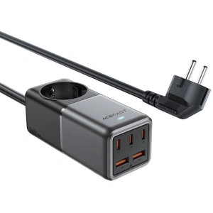 Wholesale Acefast Z2 network charger / power strip 2xUSB-A, 3xUSB-C, GaN, 75W (black) - ACE83 - {ean13} - Hurt