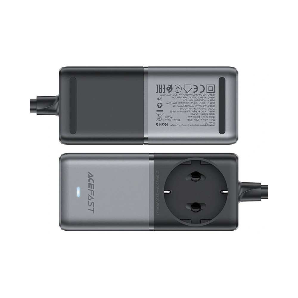 Hurtownia GSM - Încărcător de rețea / priza de alimentare Acefast Z2 2xUSB-A, 3xUSB-C, GaN, 75W (negru) - ACE83 - {ean13} - Hurt