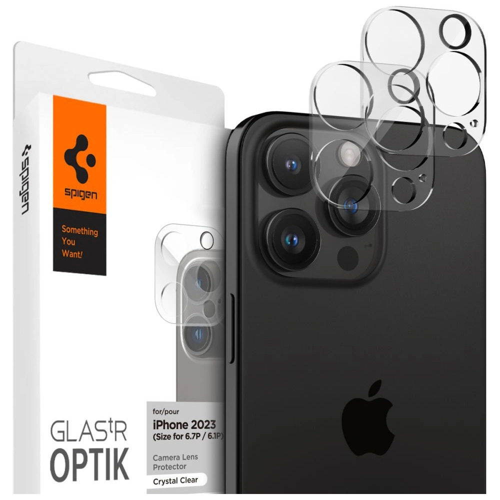 Hurtownia GSM - Edzett üveg Spigen Optik.tr ez Fit Camera Protector Apple iPhone 14 Pro / 14 Pro Max / 15 Pro / 15 Pro Max Crystal Clear [2 PACK] - SPN3202 - {ean13} - Hurt