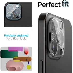 Hurtownia GSM - Sticlă securizată pentru aparat Spigen Optik.tr ez Fit Camera Protector Apple iPhone 14 Pro / 14 Pro Max / 15 Pro / 15 Pro Max Crystal Clear [2 PACK] - SPN3202 - {ean13} - Hurt