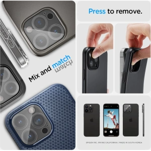 Hurtownia GSM - Sticlă securizată pentru aparat Spigen Optik.tr ez Fit Camera Protector Apple iPhone 14 Pro / 14 Pro Max / 15 Pro / 15 Pro Max Crystal Clear [2 PACK] - SPN3202 - {ean13} - Hurt
