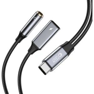 Wholesale Tech-Protect Ultraboost cable adapter USB-C / USB-C, mini jack 3.5mm Black - THP2441 - {ean13} - Hurt