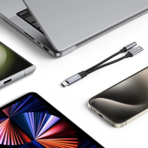 Hurtownia GSM - Kábel Tech-Protect Ultraboost adapter USB-C / USB-C, mini jack 3.5mm Fekete - THP2441 - {ean13} - Hurt