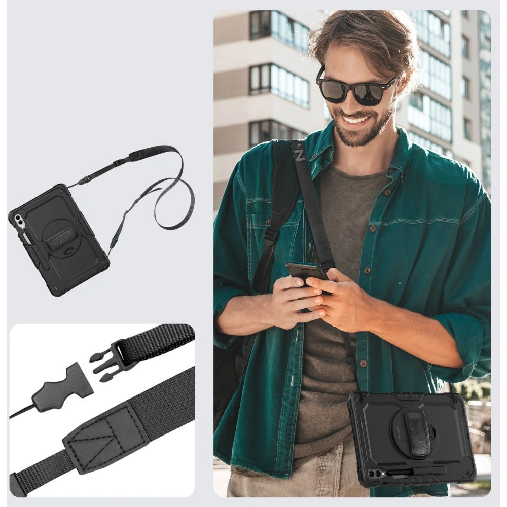 Hurtownia GSM - Etui Tech-Protect Solid360 Samsung Galaxy Tab S9 FE+ Plus Černá - THP2443 - {ean13} - Hurt