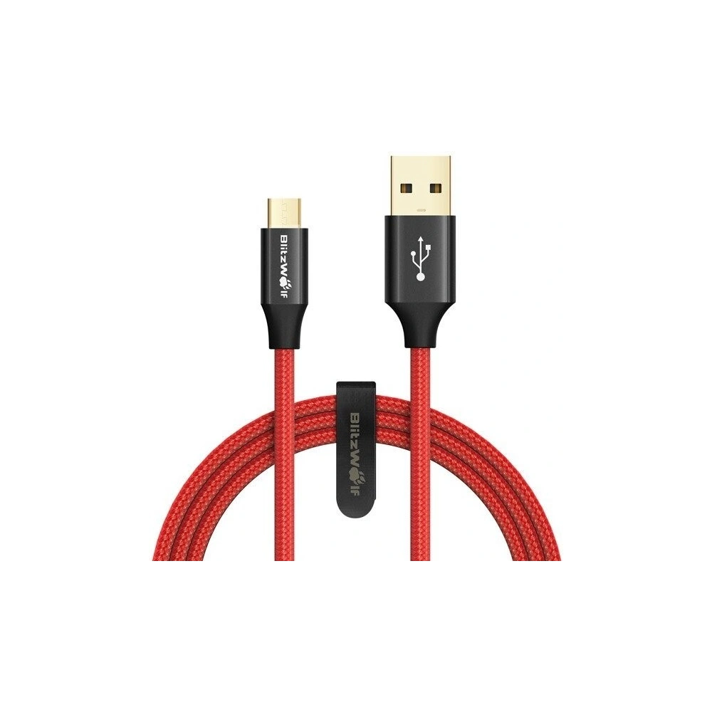 Hurtownia GSM - Kabel Micro USB AmpCore Turbo BlitzWolf BW-MC9 2,5m czerwony - BLZ025RED - {ean13} - Hurt