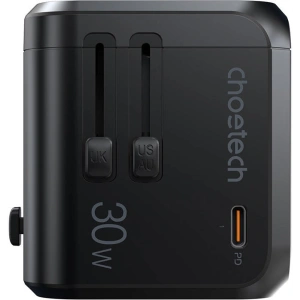 Hurtownia GSM - Reise-Netzteil Choetech PD5008 3xUSB-A, 1xUSB-C, GaN, 30W, US/EU/UK/AU (schwarz) - CHT192 - {ean13} - Hurt
