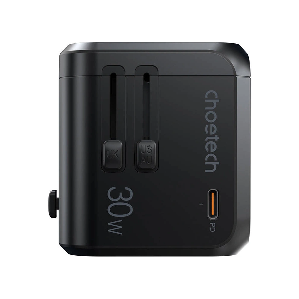 Hurtownia GSM - Reise-Netzteil Choetech PD5008 3xUSB-A, 1xUSB-C, GaN, 30W, US/EU/UK/AU (schwarz) - CHT192 - {ean13} - Hurt