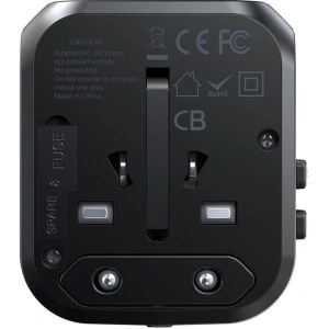 Hurtownia GSM - Reise-Netzteil Choetech PD5008 3xUSB-A, 1xUSB-C, GaN, 30W, US/EU/UK/AU (schwarz) - CHT192 - {ean13} - Hurt