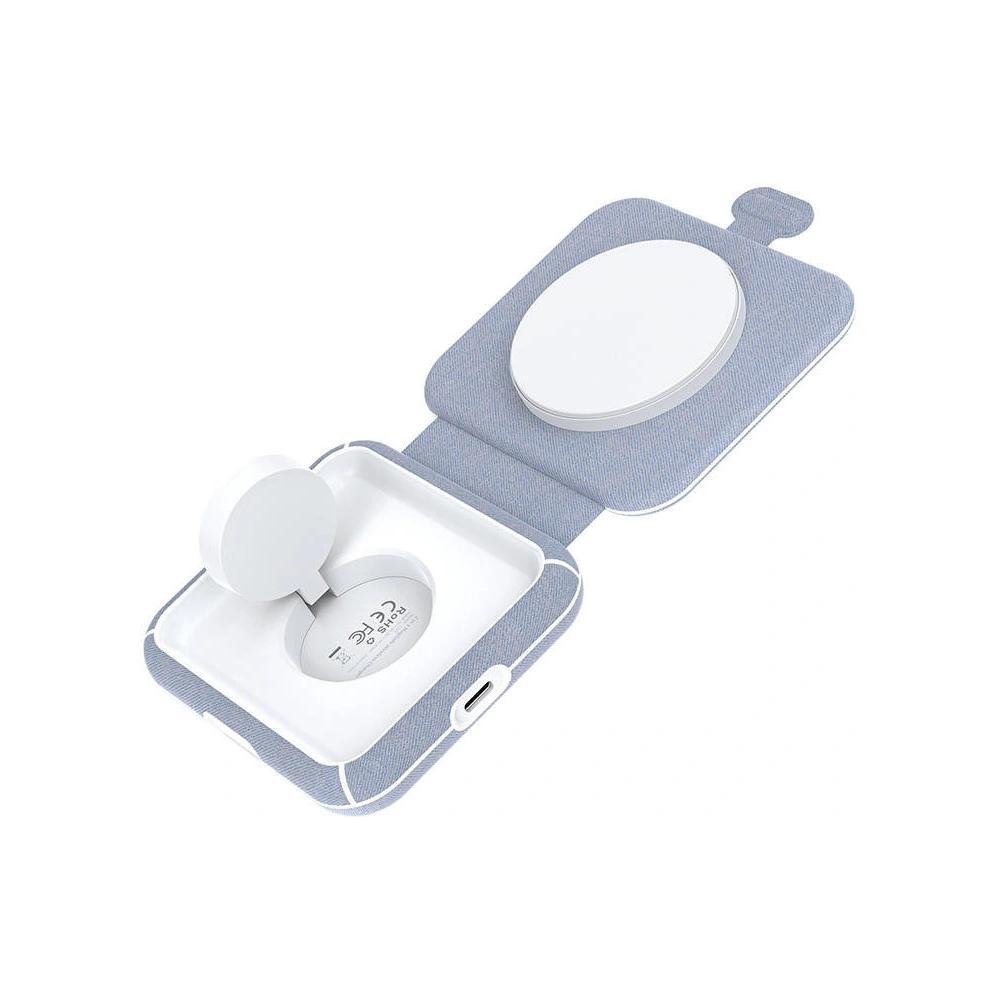 Hurtownia GSM - Bezdrátová indukční nabíječka Choetech T323 2w1, MagSafe, MFI (šedá) - CHT193 - {ean13} - Hurt