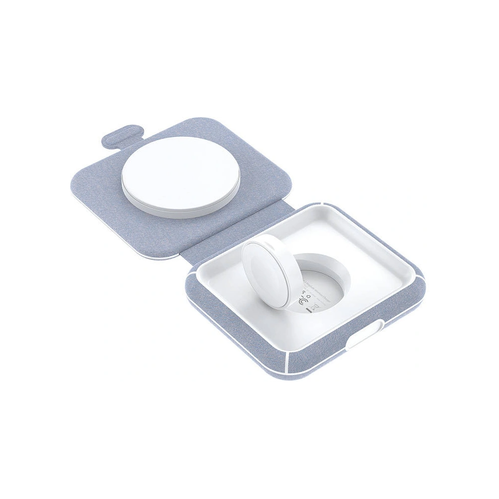 Hurtownia GSM - Bezdrátová indukční nabíječka Choetech T323 2w1, MagSafe, MFI (šedá) - CHT193 - {ean13} - Hurt