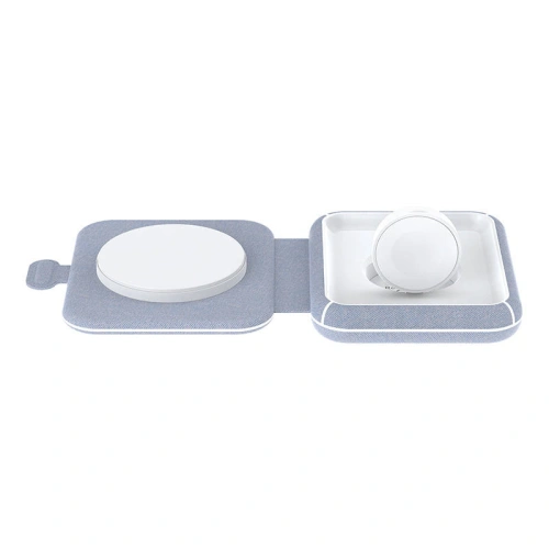 Bezprzewodowa ładowarka indukcyjna Choetech T323 2w1, MagSafe, MFI (szara)