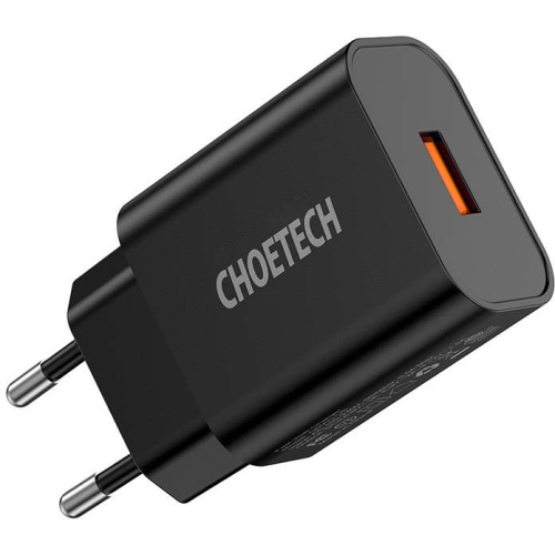 Choetech Distributor - 6971824975260 - CHT194 - Choetech Q5003 QC 3.0 network charger, 18W (black) - B2B homescreen
