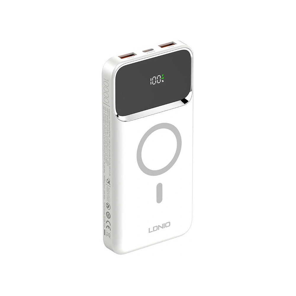 Hurtownia GSM - Powerbank LDNIO PQ12 2xUSB-A, USB-C, 15W, 10000mAh (weiß) - LDN470 - {ean13} - Hurt