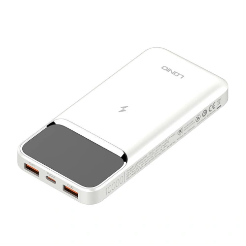 Powerbank LDNIO PQ11 2xUSB-A, USB-C, 15W, 10000mAh (biały)
