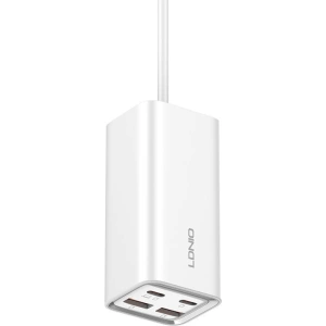Wholesale LDNIO A4610C network charger 2xUSB-A, 2xUSB-C, PD, QC4, PPS, AF, 65W (white) - LDN473 - {ean13} - Hurt