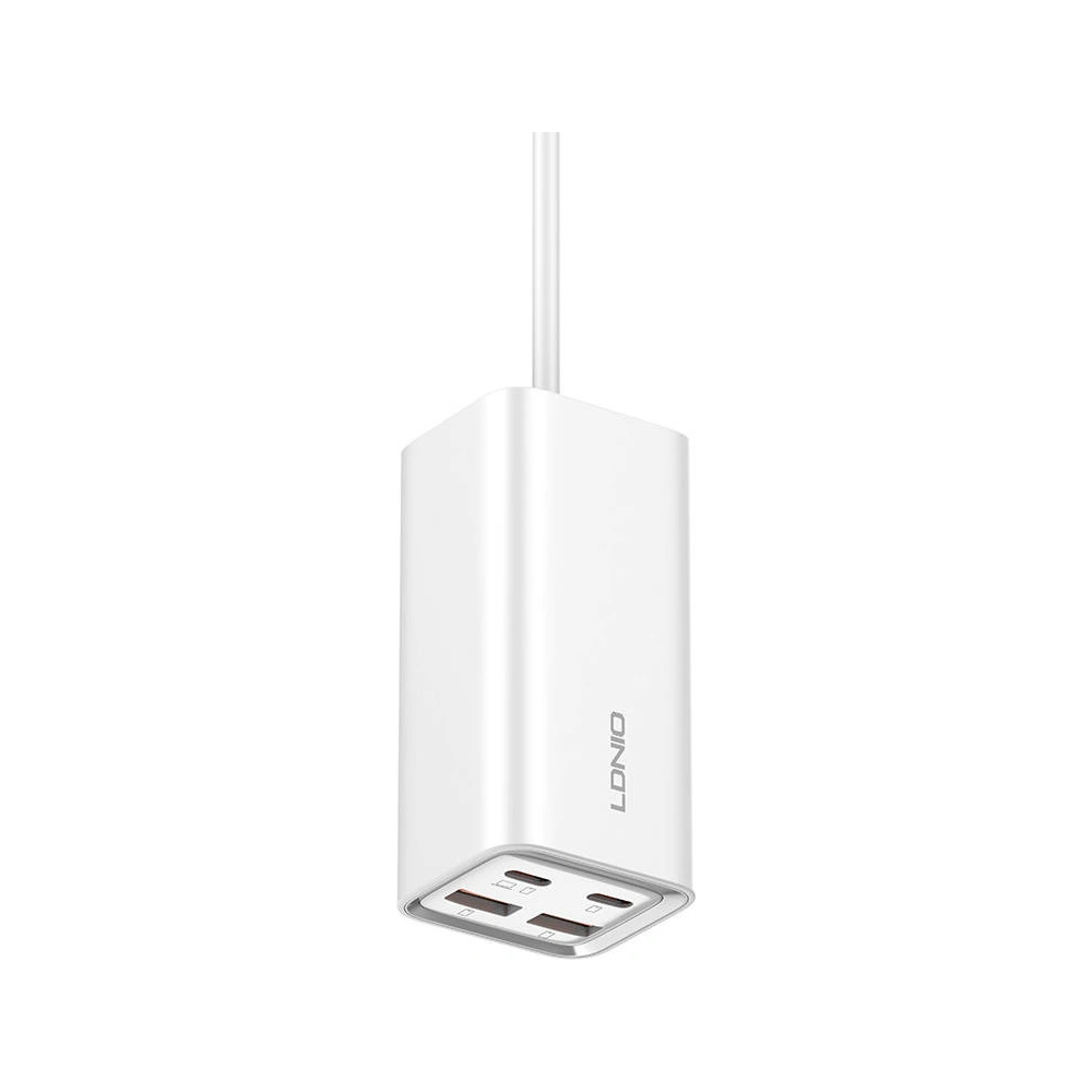 Hurtownia GSM - Încărcător de rețea LDNIO A4610C 2xUSB-A, 2xUSB-C, PD, QC4, PPS, AF, 65W (alb) - LDN473 - {ean13} - Hurt