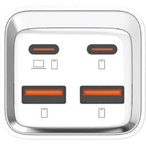 Hurtownia GSM - Netzteil LDNIO A4610C 2xUSB-A, 2xUSB-C, PD, QC4, PPS, AF, 65W (weiß) - LDN473 - {ean13} - Hurt