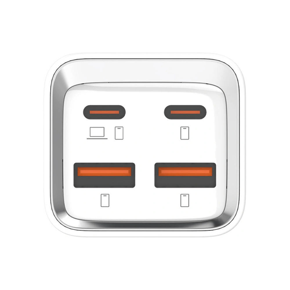 Hurtownia GSM - Ładowarka sieciowa LDNIO A4610C 2xUSB-A, 2xUSB-C, PD, QC4, PPS, AF, 65W (biała) - LDN473 - {ean13} - Hurt